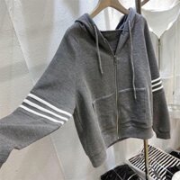 Áo khoác sọc viền tay