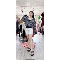 Áo khoác sọc xanh đen