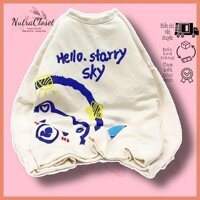 Áo khoác sweater nỉ ngoại chui đầu in gấu unisex ulzzang nam nữ AN827