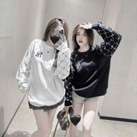 Áo Khoác SWEATER NY Phối Tay , Nỉ Lót Bông Dày Dặn, Form Rộng Unisex Nam Nữ