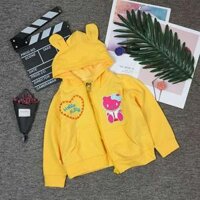 Áo khoác tai thỏ bé gái thêu kitty