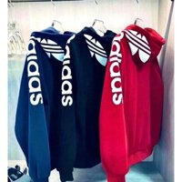 Áo Khoác Thể Thao Adidas Chất Nỉ Dày Dặn - Áo Khoác Adidas Có Mũ Nam Nữ mặc cực chất