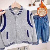 Áo khoác thể thao Áo bóng chày bé trai 100% cotton