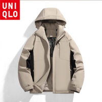 Áo khoác thể thao thông thường UNIQLO Unisex, Áo khoác Cotton dày chống gió, chống thấm nước và ấm áp, Thích hợp cho du lịch ngoài trời mùa đông