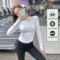 Áo khoác thể thao trắng Louro, sử dụng làm áo golf nữ, áo tennis nữ, chất liệu cao cấp co giãn 4 chiều
