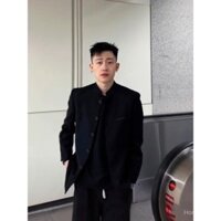 Áo khoác thời trang [Áo khoác nam mùa thu đông cổ đứng blazer phong cách Trung Quốc mới trang phục Zhongshan] Áo khoác thời trang nam bộ sưu tập 7383 cùng kiểu dáng