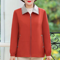 Áo khoác thông thường Áo khoác dáng rộng dành cho nữ Slimer Look Top Mẹ Ngắn Size Lớn Thời trang Người cao tuổi trung niên 2.28