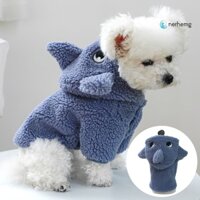 Áo khoác thú cưng Áo cá mập đáng yêu Mềm mại thoáng khí 2 Feet có mũ Thoải mái khi mặc trang phục cho chó Mặc hàng ngày