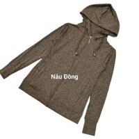 Áo khoác thun gân đốm mới siêu mát lạnh có nón chống nắng