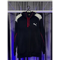 Áo Khoác Thun Lạnh Có Mũ Trùm Màu Đen Thể Thao P U. M A Poly 2 Da Cao Cấp, Chất Vải Mềm Mịn Áo Khoác Thu Đông