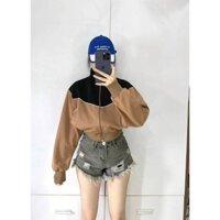 áo khoác thun lạnh nữ phom crop