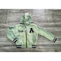 Áo khoác Trẻ Em,Vải Bố Caro phối Nhung Mịn cao cấp