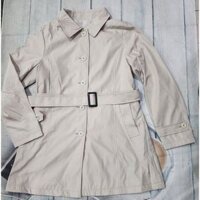 Áo khoác trench coat nữ hiệu Top/ valu Nhật màu kem