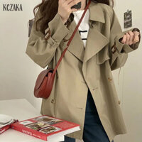 Áo khoác Trench Nữ Tính khí Thiết kế nhỏ nhắn Áo khoác Kaki phong cách Anh cao cấp