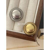 Áo khoác tweed phong cách vintage nút kim loại bạc hình nấm, nút trang trí cho quần áo da