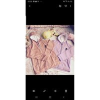 Áo Khoác Unisex Nỉ Bông Thêu Gấu Brown Nam nữ RẺ ĐẸP Áo Hoodie Kiểu Thun Tay Dài Rộng Chống Nắng Couple Jackets - TÍM,FREESIZE