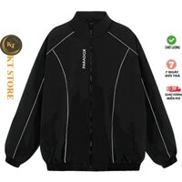Áo khoác vải dù nam nữ unisex form rộng ulzzang 2 lớp phối viền phản quang chất xịn, dày dặn, y ảnh (Pradox)