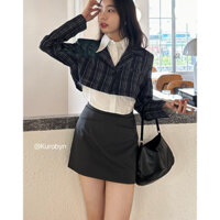 Áo khoác vest/ blazer form ngắn crotop có lớp lót freesize [Hình shop tự chụp] [Hàng có sẵn ship luôn]