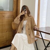 Áo khoác vest blazer nữ phong cách hàn quốc 2 túi dán chất xuất dư ⇞