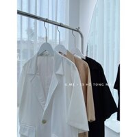 Áo khoác vest blazer nữ phong cách hàn quốc túi giả form rộng