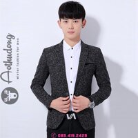 Áo khoác vest dạ nam đen 2021 (ATD-348)