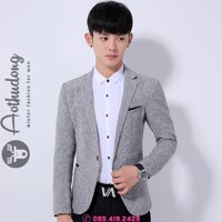 Áo khoác vest dạ nam ghi 2021 (ATD-347)