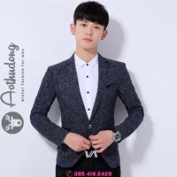Áo khoác vest dạ nam navy 2021 (ATD-346)