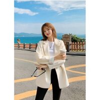 Áo khoác vest nữ Blazer 4 mùa Xuân Hạ Thu Đông mới phong cách Hàn Quốc, Đơn giản đầu mùa thu