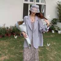 Áo khoác vest nữ màu hồng thường ngày 2020 Bộ đồ mỏng sang trọng