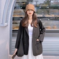 Áo khoác vest nữ,áo blazer nữ 4 khuy 2 túi dán  phong cách hàn quốc