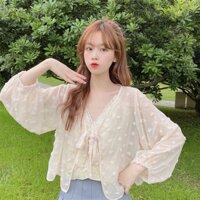 Áo Khoác Voan Mỏng Chống Nắng Dáng Ngắn Thời Trang Mùa Hè Dành Cho Nữ