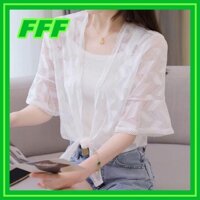 Áo Khoác Voan Mỏng Lưng Cao Cột Dây Dáng Ngắn Thời Trang Mùa Hè Trẻ Trung