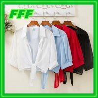 Áo khoác voan mỏng ngắn tay chống nắng thời trang hè cho nữ