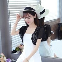 Áo Khoác Voan Mỏng Tay Lửng Phối Ren Thời Trang Dành Cho Nữ#11.15 - Hàng mới về