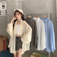 Áo khoác voan mỏng xuyên thấu chống nắng thời trang nữ Hàn Quốc - Hàng mới về