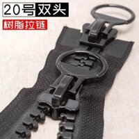 Áo khoác xuống dây kéo số 20 đầu đôi mở dài khóa kéo cao cấp phụ kiện cực lớn Lớn Khóa Kéo nhựa cao cấp