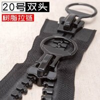 Áo khoác xuống dây kéo số 20 đầu đôi mở dài khóa kéo cao cấp phụ kiện cực lớn Lớn Khóa Kéo nhựa cao cấp