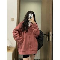 Áo khoác zip trơn khóa kéo