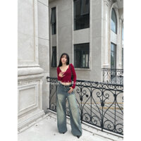 Áo Khoét Ngực Sâu Viền Ren Tay Dài ( KHÔNG KÈM BRA )