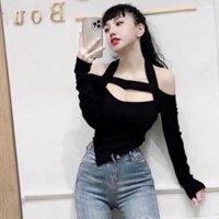 Áo khoét ngực vạt chéo sexy