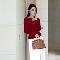 Áo kiểu cổ thuyền, Áo thun nữ tay ngắn chất liệu bozip kẻ sọc tôn dáng MS11, xưởng HƯƠNG ANH