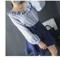 Áo kiểu cổ tim viền bèo