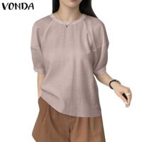 Áo Kiểu Cổ Tròn Tay Phồng Thời Trang Hàn Quốc Cho Nữ