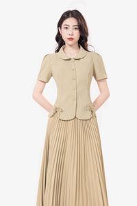 Áo kiểu công sở nữ phối nơ