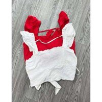 Áo kiểu croptop thắt nơ phía sau - a2467