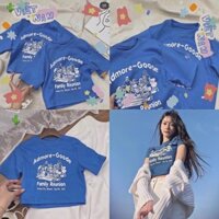 ÁO KIỂU CROPTOP XANH BẦU TRỜI TRONG XANH ÁNH NẮNG HIỀN HOÀ RT03 QC