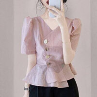 Áo kiểu dáng xoè ngắn tay mặc đi chơi đi làm