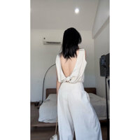 Áo kiểu hở lưng dây xoắn
