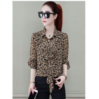 ÁO  KIỂU HỌA TIẾT DA BEO CAO CẤP A559
