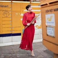 Áo Kiểu MY WAY Lụa Tay Bồng Đính Hoa - Chân Váy Nữ Xòe Ren Hoa Nhí Sang Trọng 6MAB03194H - 6MCXB2227 Women
